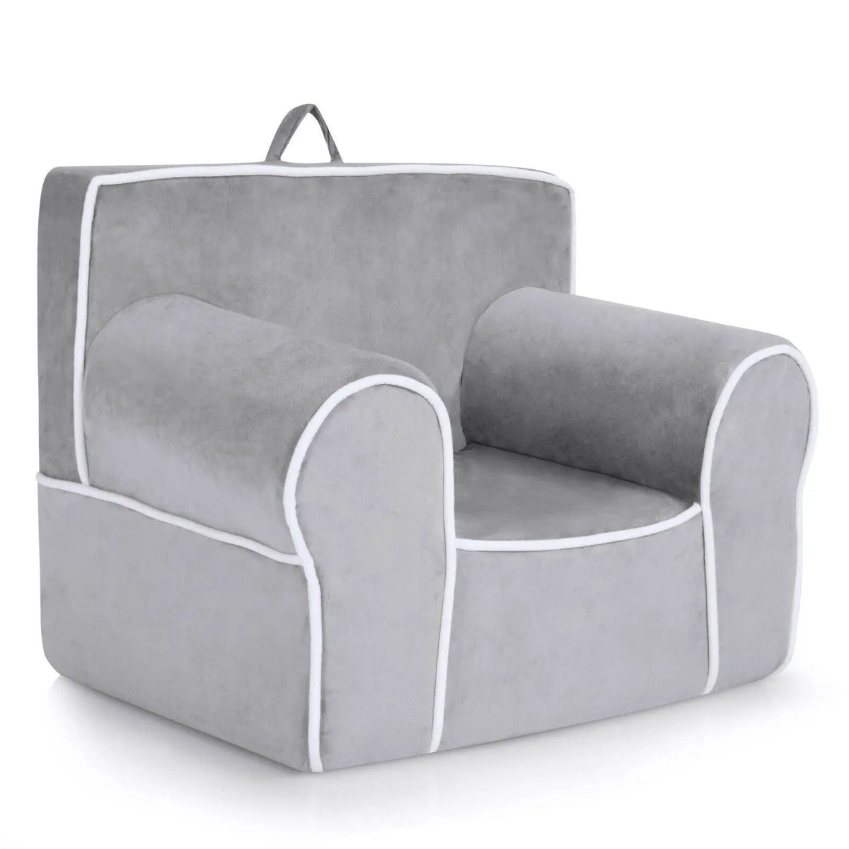 Upholstered Kids Sofa with Velvet Fabric and High-Quality Sponge by DirectDeals
