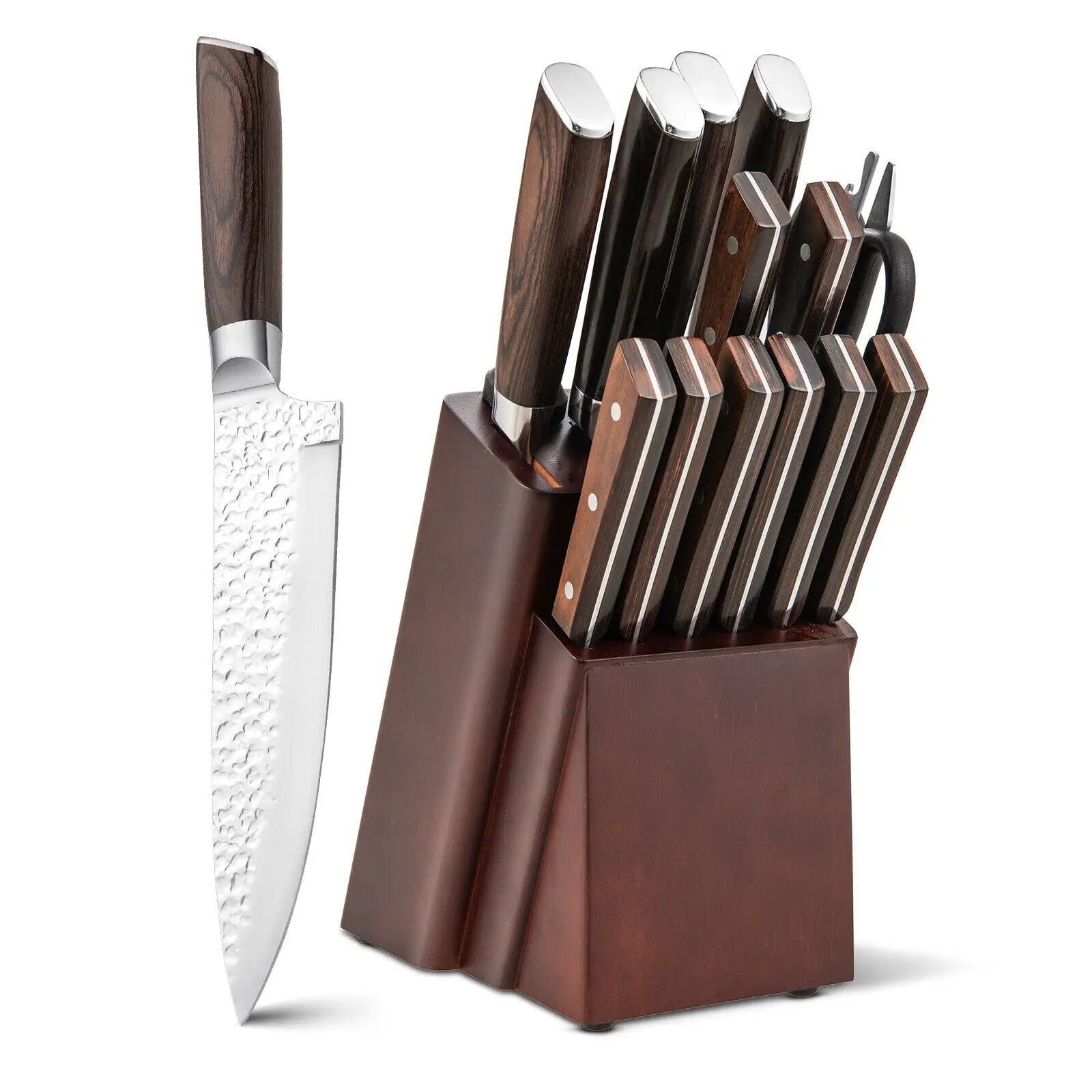 15 Pieces Stainless Steel Knife Set with Ergonomic Handle by DirectDeals
