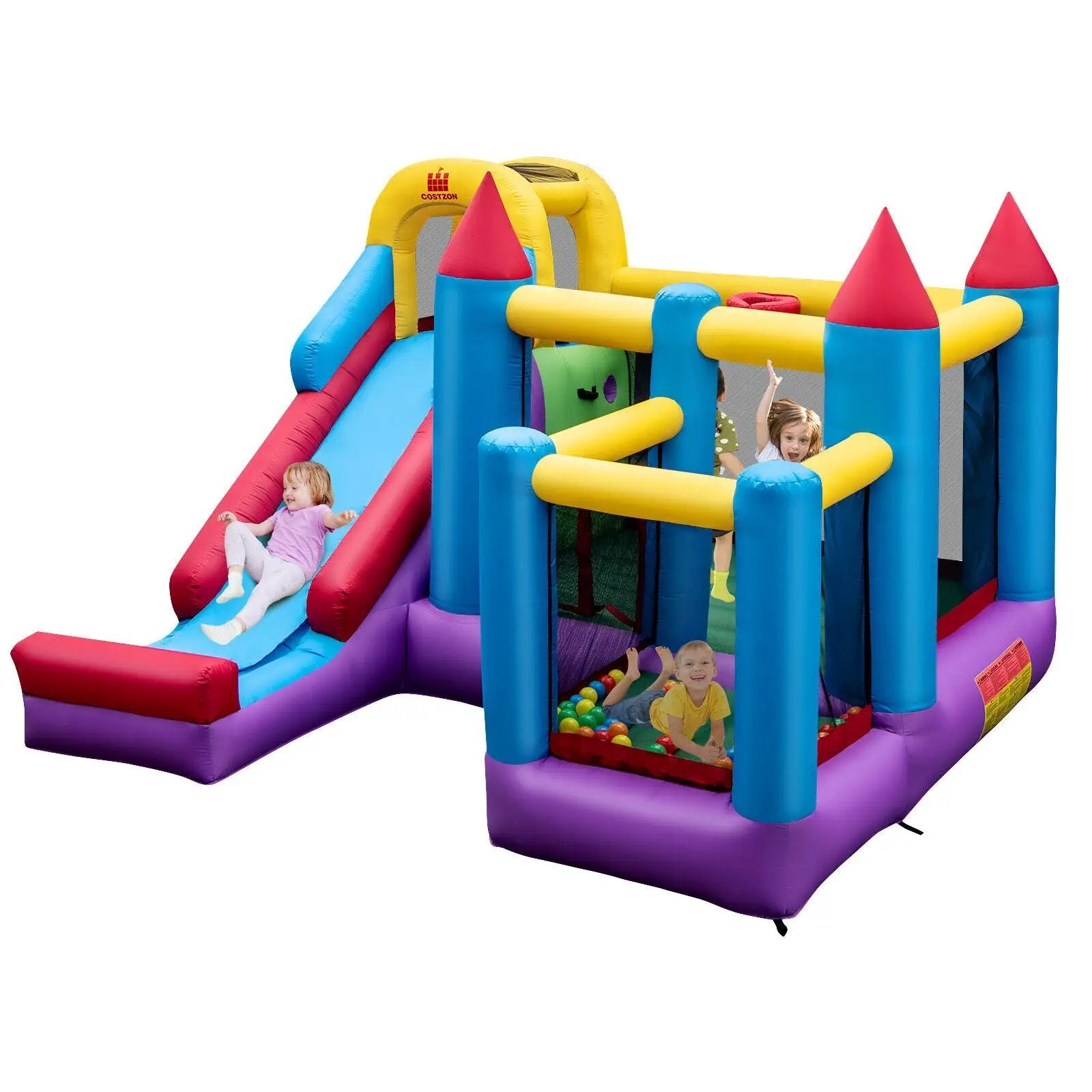 5-in-1 Inflatable Bounce Castle without Blower by DirectDeals