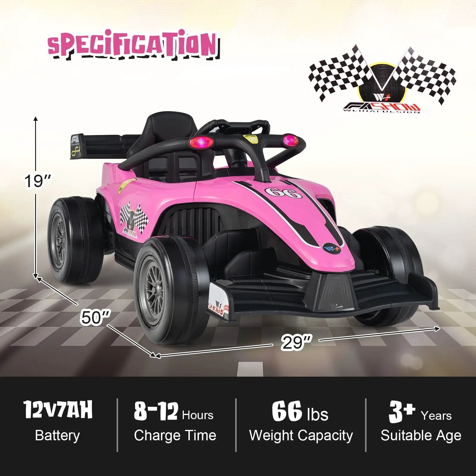 12V Kids Ride on Electric Formula Racing Car with Remote Control by DirectDeals