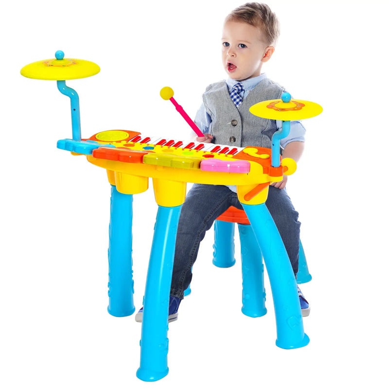 24-Key Piano Keyboard DJ Drum Combination with Microphone and MP3 by DirectDeals