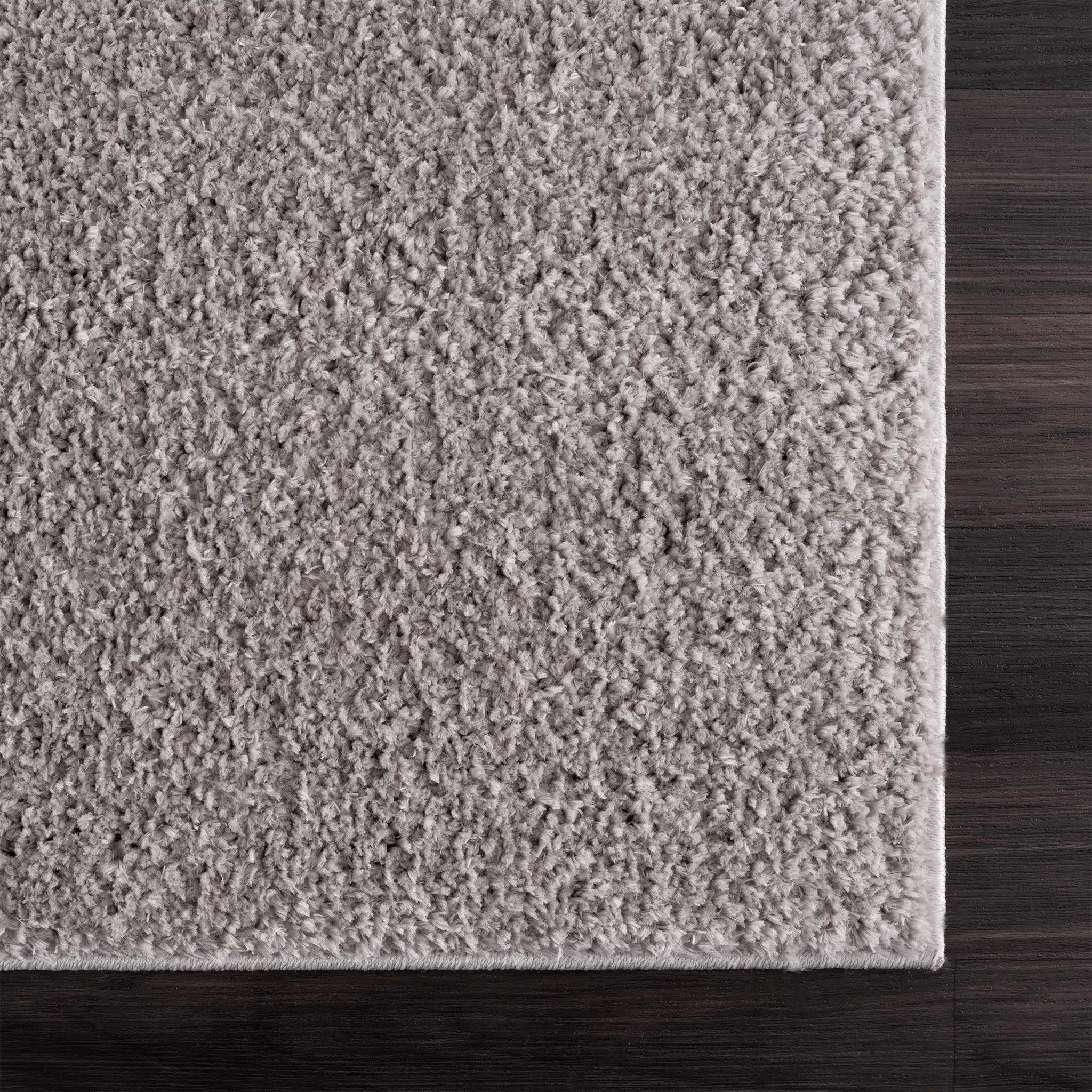 Judy Solid Gray Washable Shag Rug - Clearance by Boutique Rugs