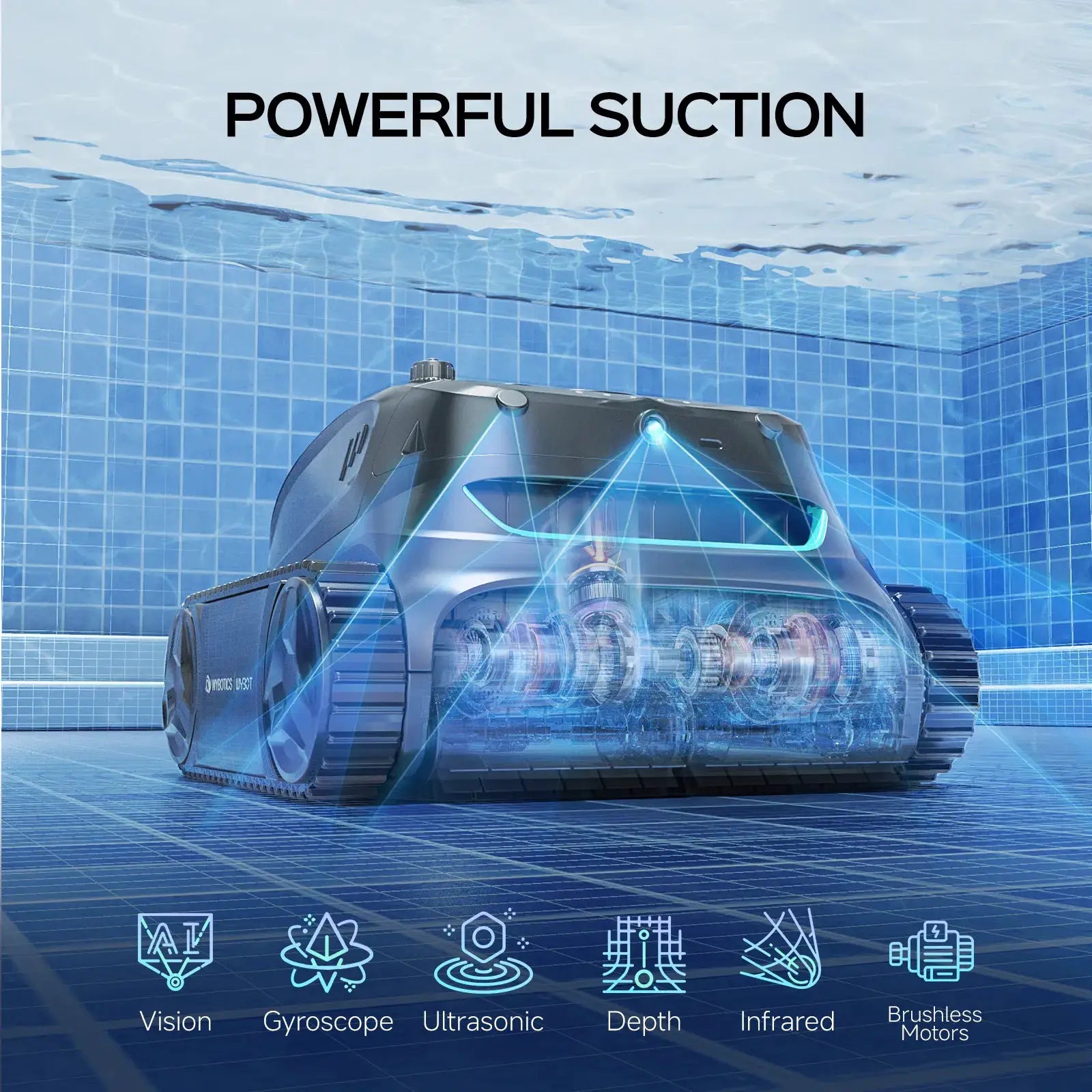WYBOT S2 Solar Vision Robotic Pool Cleaner by WYBOT