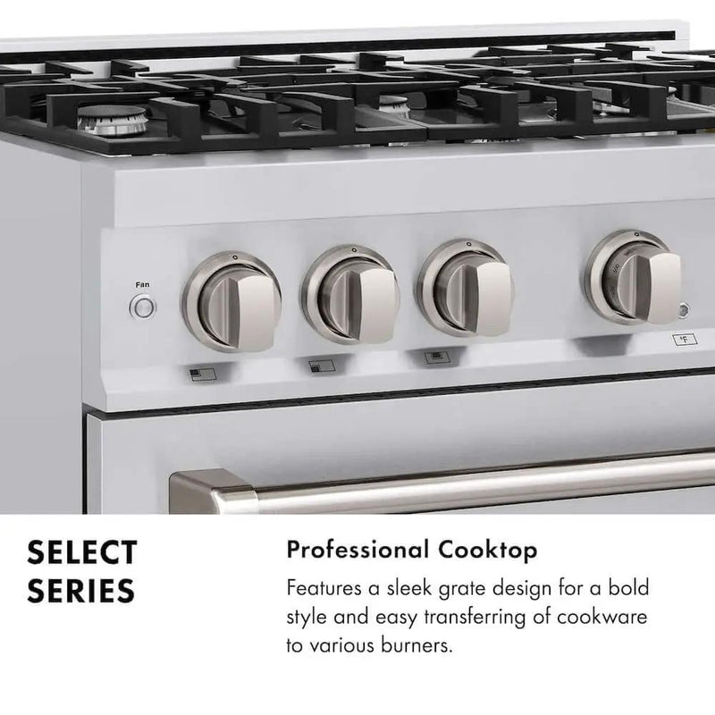 ZLINE 36" Select Gas Range Convection Gas Oven Stainless Steel HGR36 by Farmhouse Kitchen and Bath