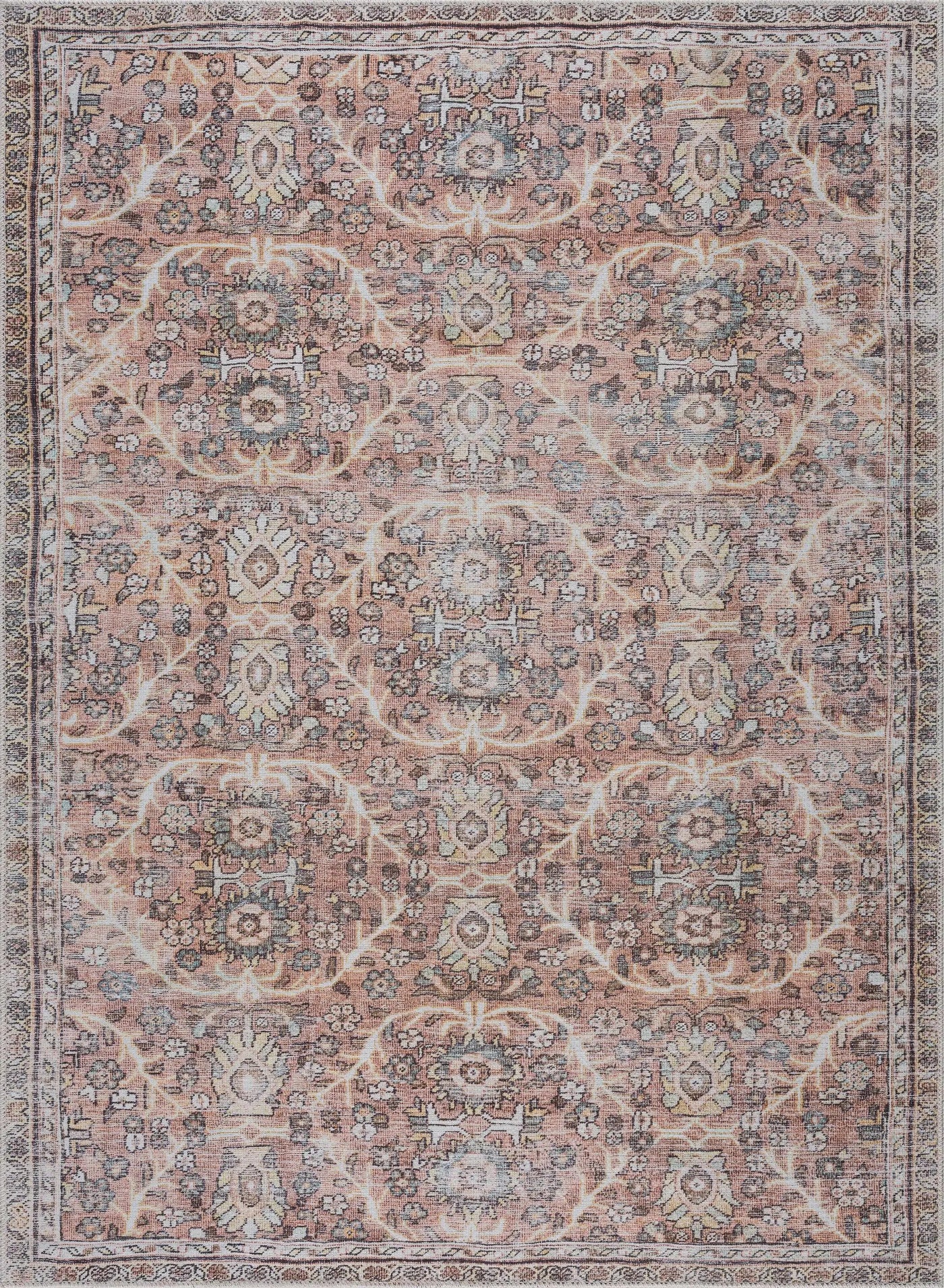 Flat Pile Urpi Red Washable Rug - Clearance by Boutique Rugs