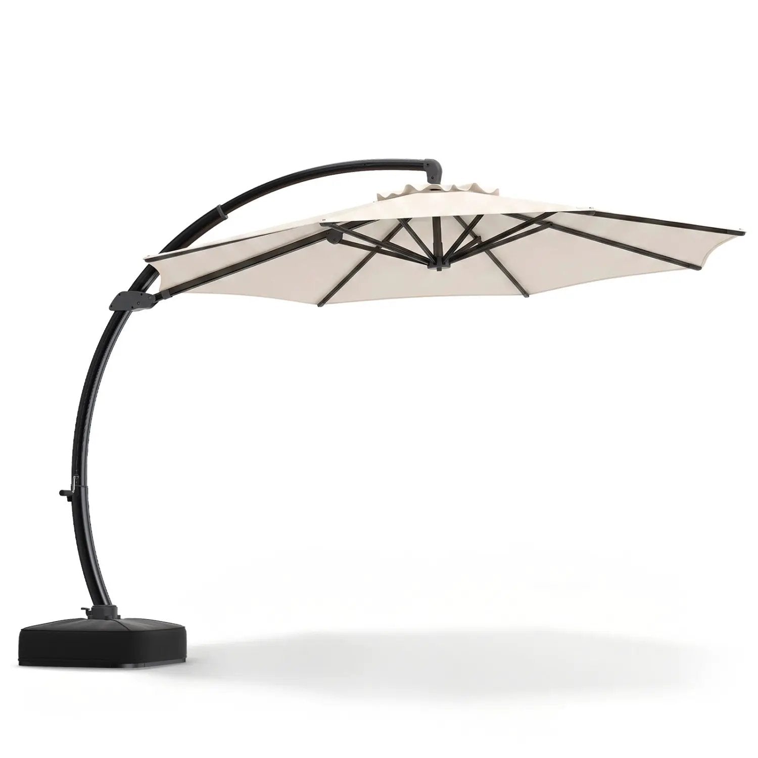 11 FT Cantilever Patio Umbrella with Base and 360° Rotation by DirectDeals