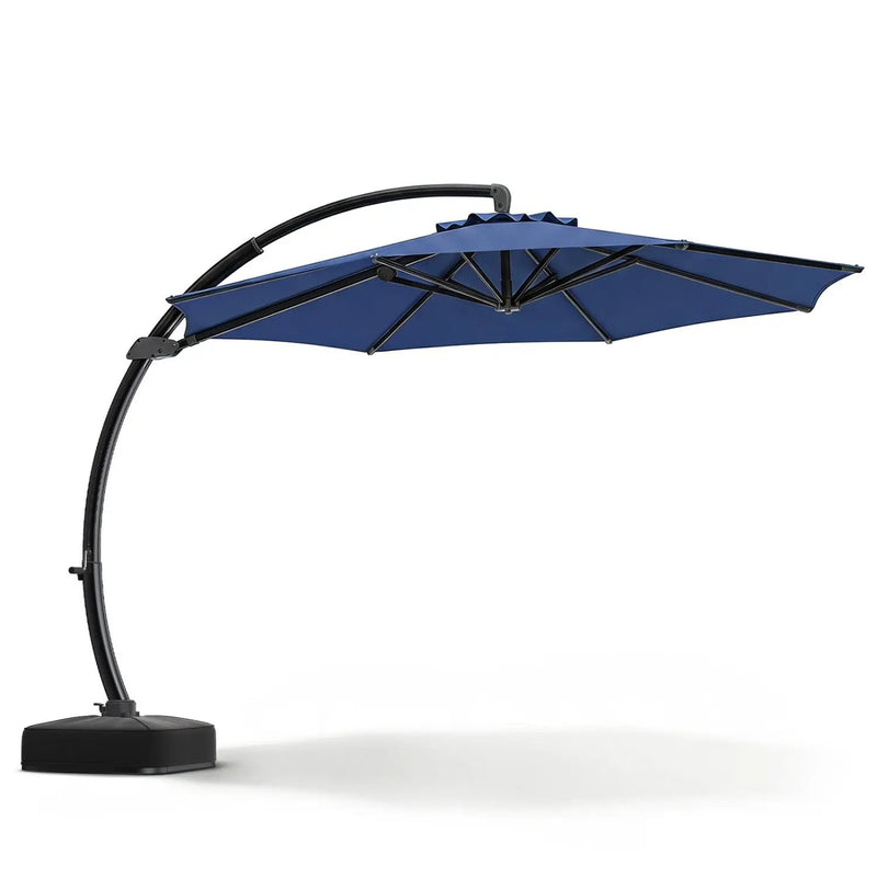 11 FT Cantilever Patio Umbrella with Base and 360° Rotation by DirectDeals