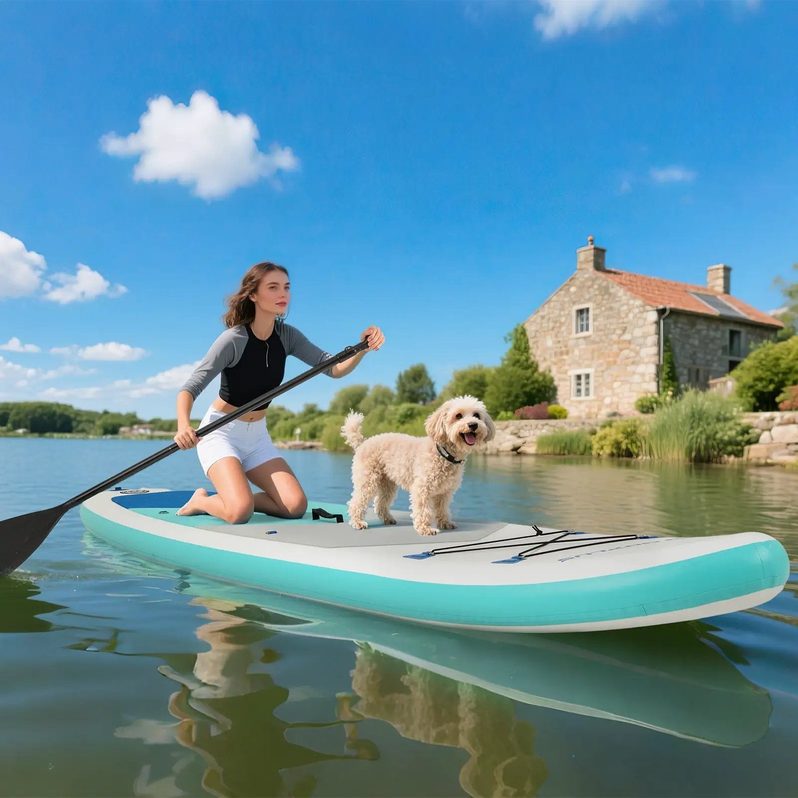11 Feet Premium SUP Inflatable Stand Up Paddle Board with Accessories-L by DirectDeals