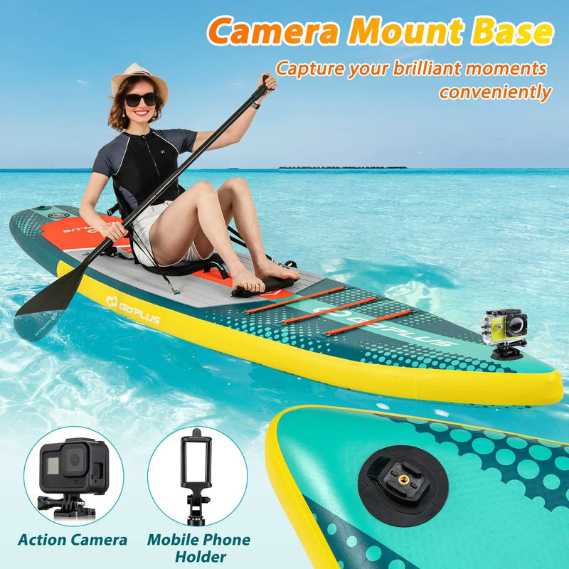 11 Feet Inflatable Stand Up Paddle Board with Kayak Seat for Adults-L by DirectDeals