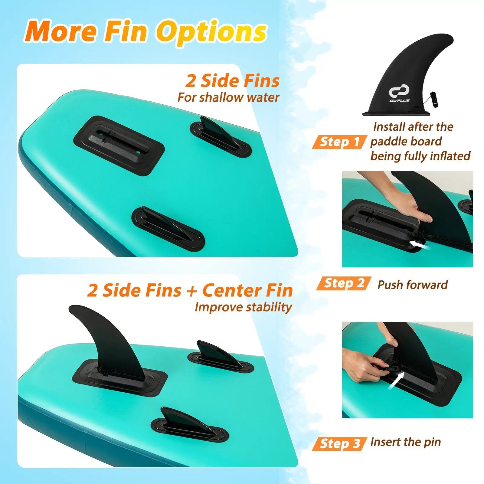 11 Feet Inflatable Stand Up Paddle Board with Kayak Seat for Adults-L by DirectDeals