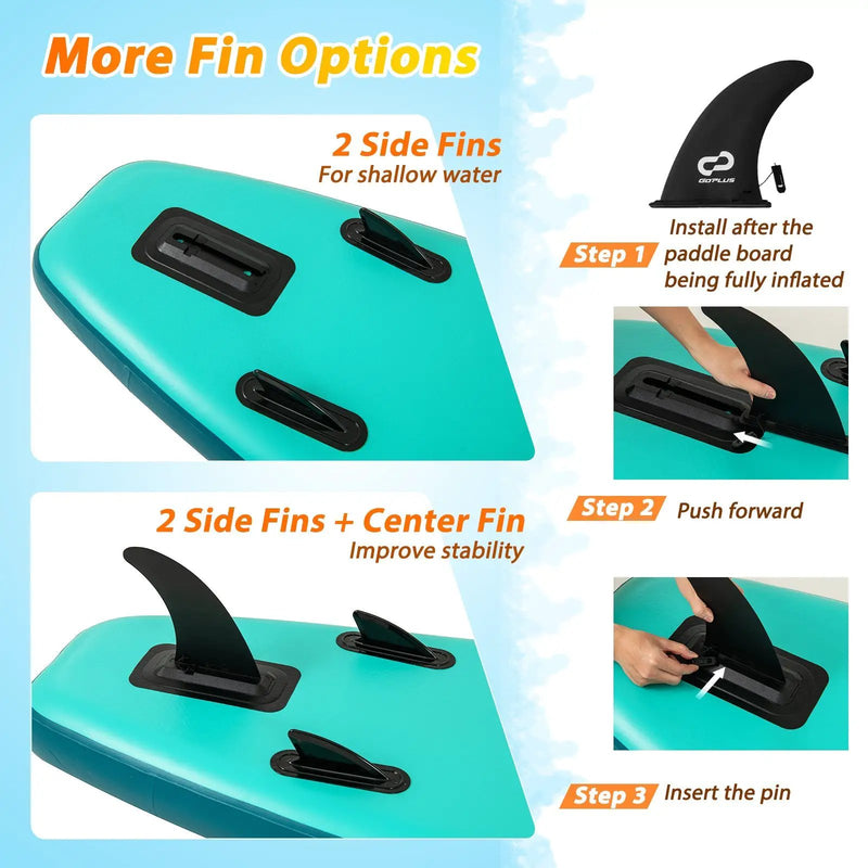 11 Feet Inflatable Stand Up Paddle Board with Kayak Seat for Adults-L by DirectDeals