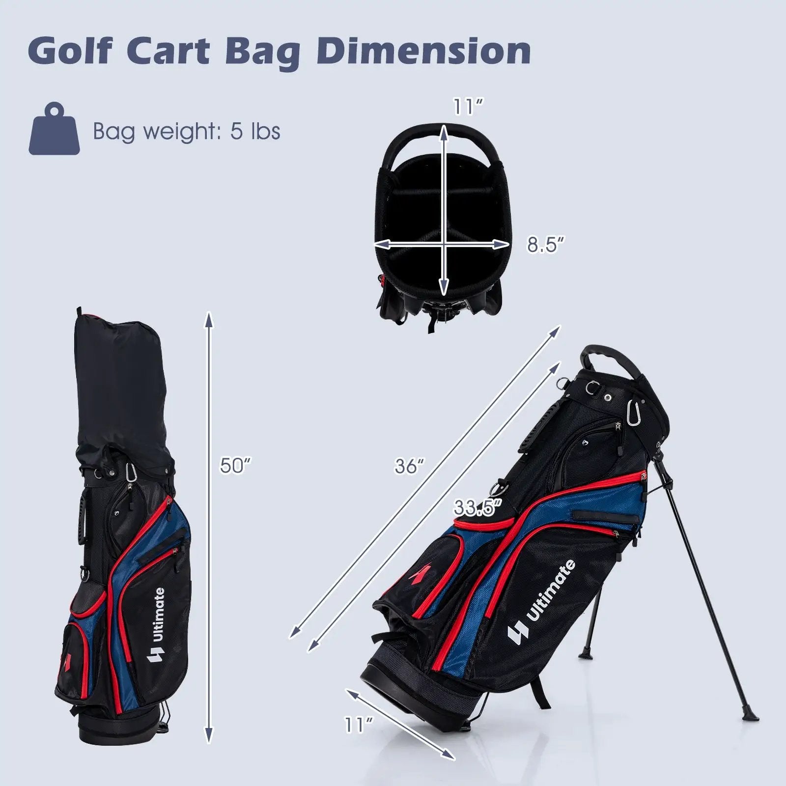 11 Pieces Complete Golf Club Package Set by DirectDeals