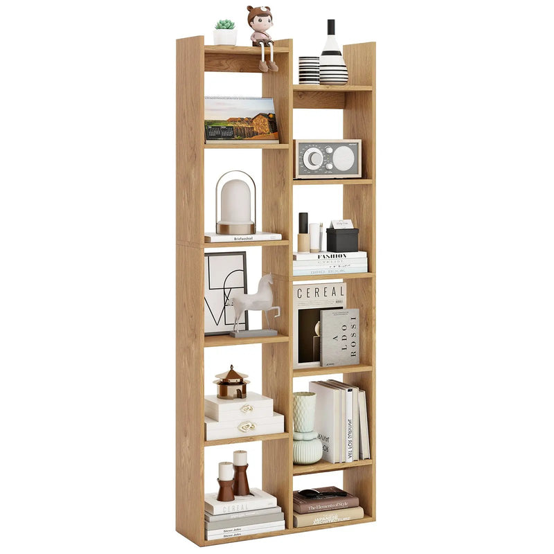 11-Tier Modern Book Organizer Bookcase with Anti-Tipping Kits by DirectDeals