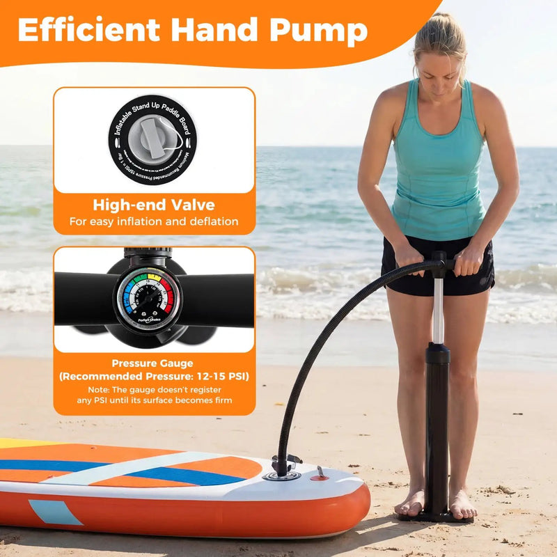 11' Wide Inflatable Stand Up Paddle Board with Backpack for All Skill Levels by DirectDeals
