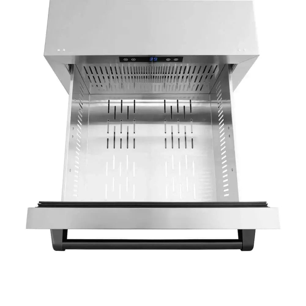 ZLINE 24" Touchstone 168 Can Outdoor-Rated Dual Refrigerator Drawer, Matte Black, RDSOZ-ST-24-MB by Farmhouse Kitchen and Bath