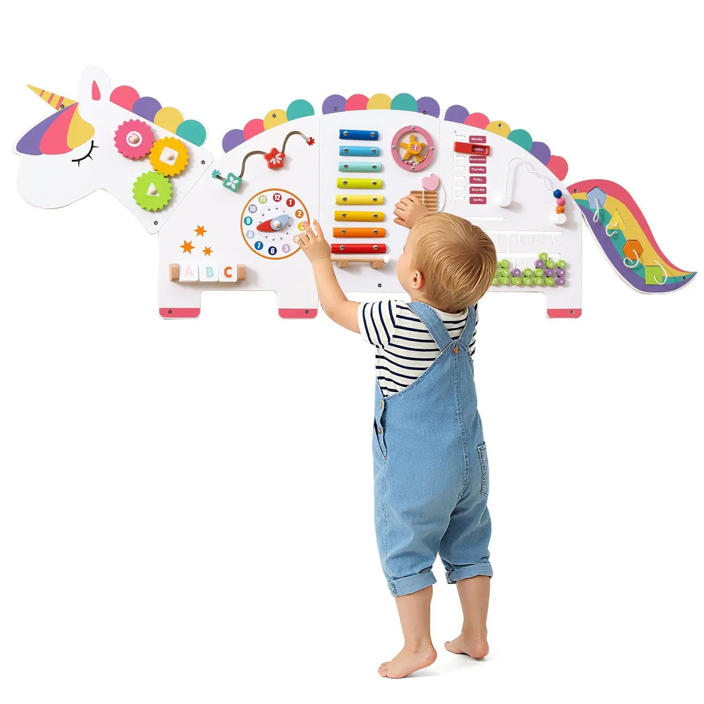 11-in-1 Dinosaur Activity Wall Busy Board Panels for Toddlers Education and Early Development by DirectDeals