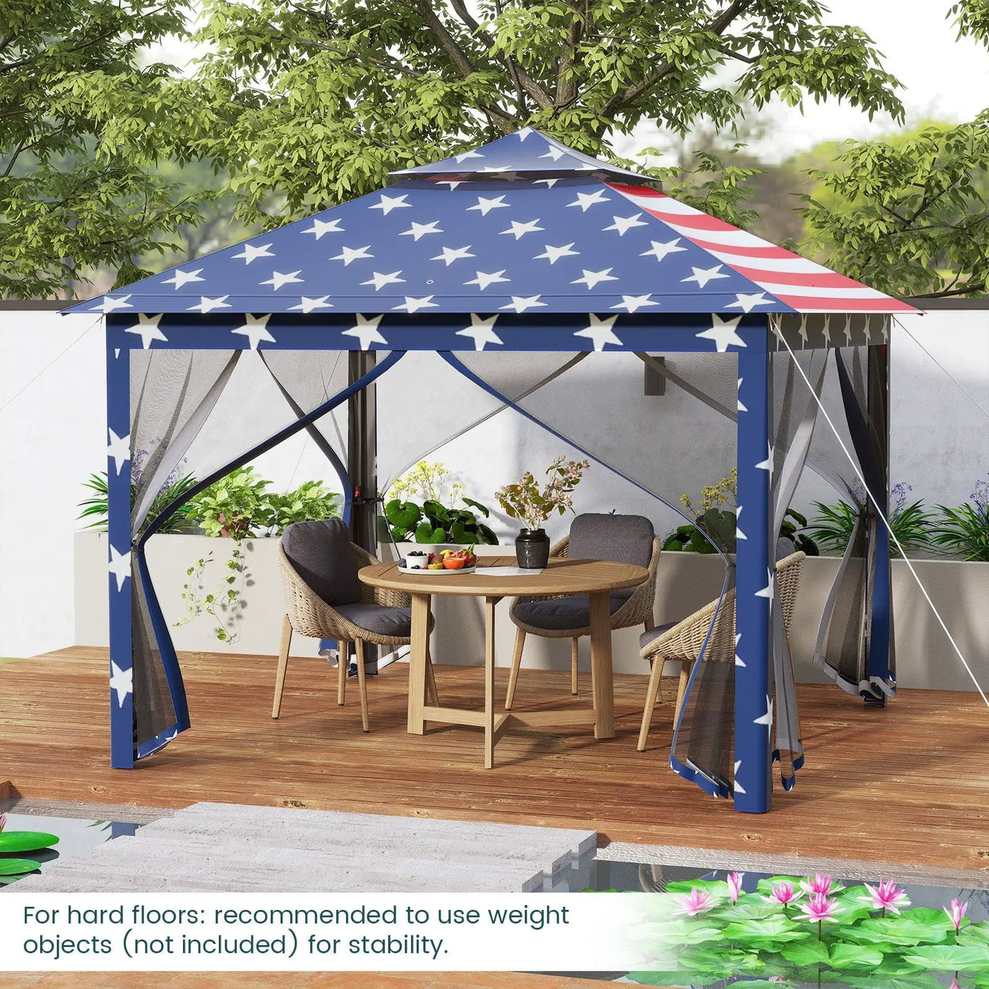 11 x 11 Feet 2-Tier Pop-Up Gazebo Tent Portable Canopy Shelter Carry Bag Mesh by DirectDeals