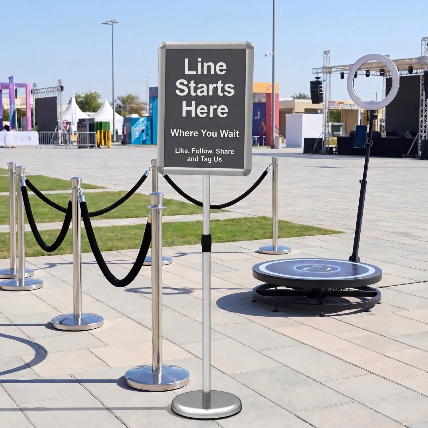 11x17 Adjustable Height Sign Holder Stand with Snap Frame by DirectDeals