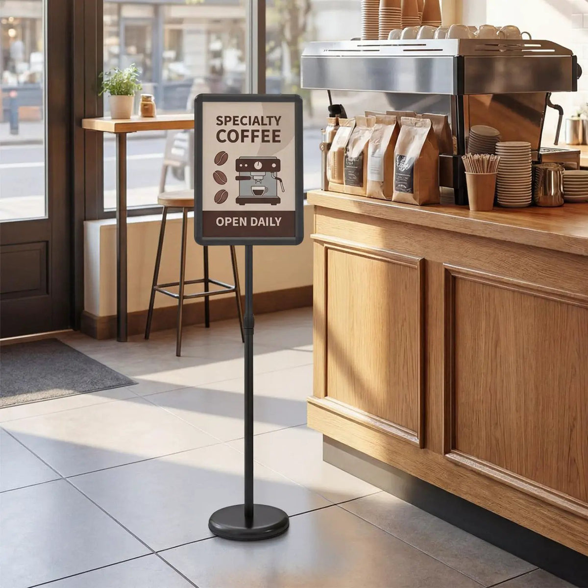 11x17 Adjustable Height Sign Holder Stand with Snap Frame by DirectDeals