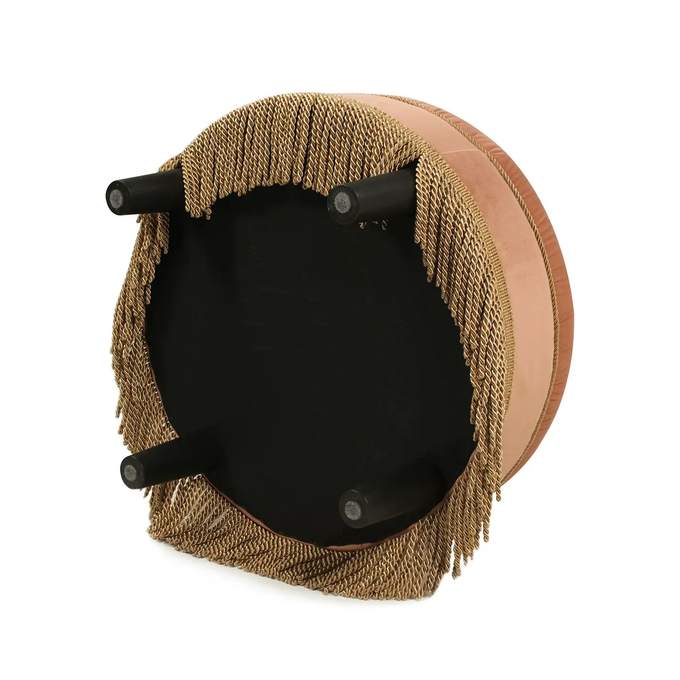 Yolanda - Round Upholstered Accent Ottoman by HouseOfZazla