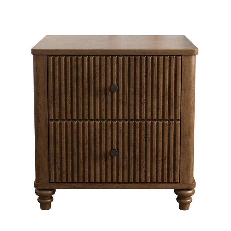 Fluted Nightstand With 3 Drawers by HouseOfZazla