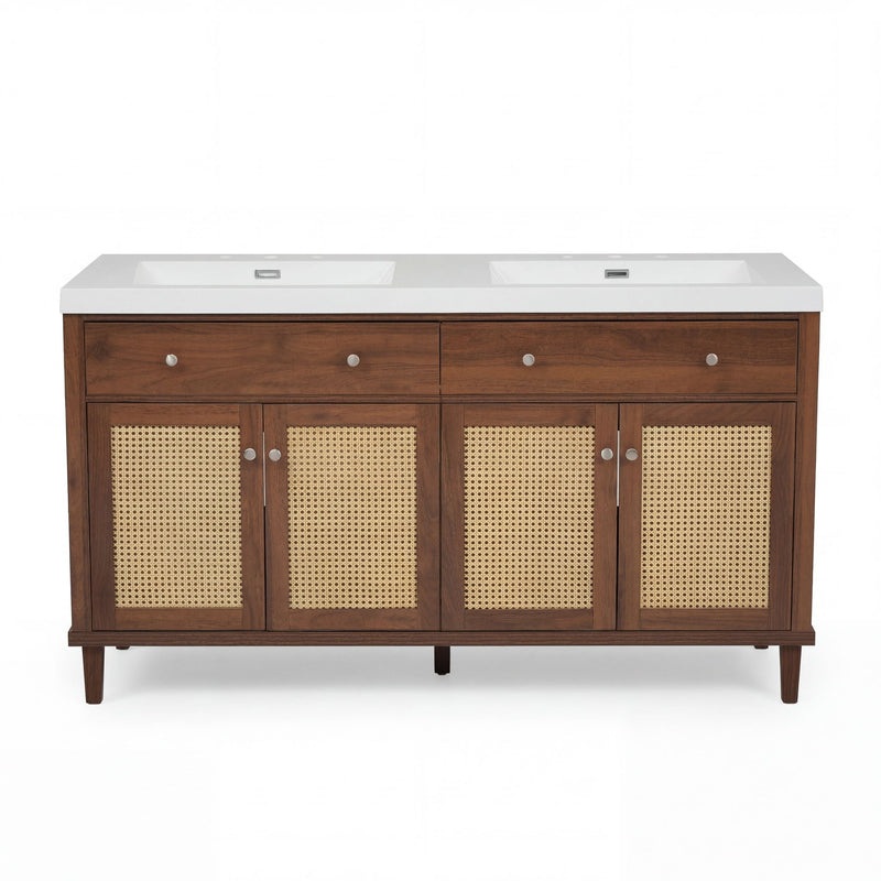 Bathroom Vanity With Double Sink, Large Storage Space by HouseOfZazla
