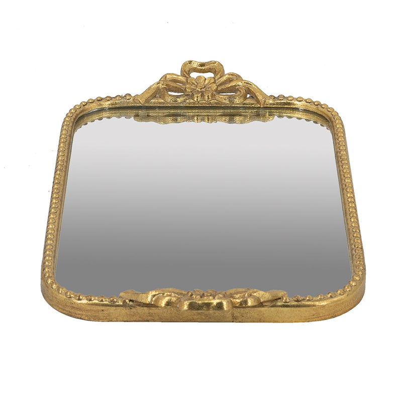 Ornate Gold Accent Tray with Mirrored Surface by HouseOfZazla