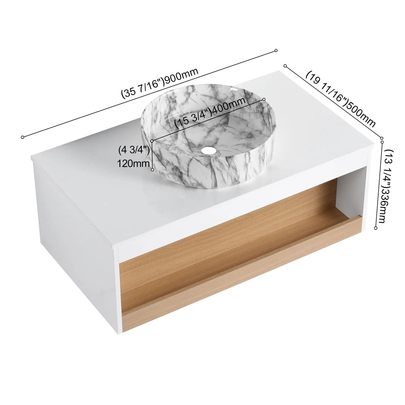 Floating Bathroom Vanity With Vessel Sink by HouseOfZazla