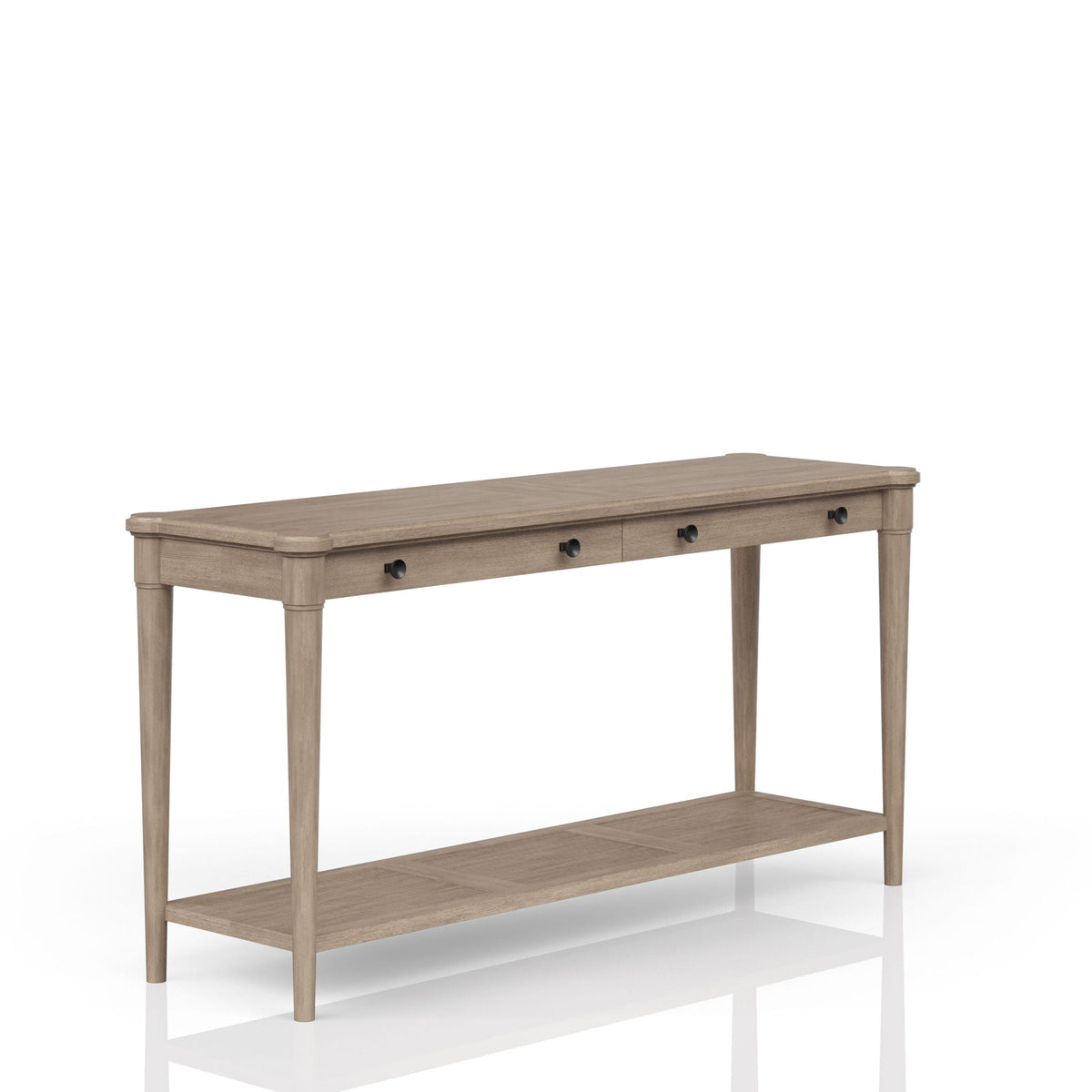 Sofa Table with Storage Drawers and Shelf – Sand, photo 2 of 6