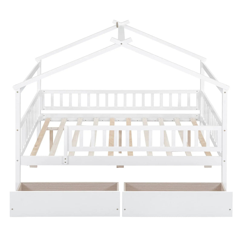 House Bed With 2 Drawers by Unique Piece Furniture