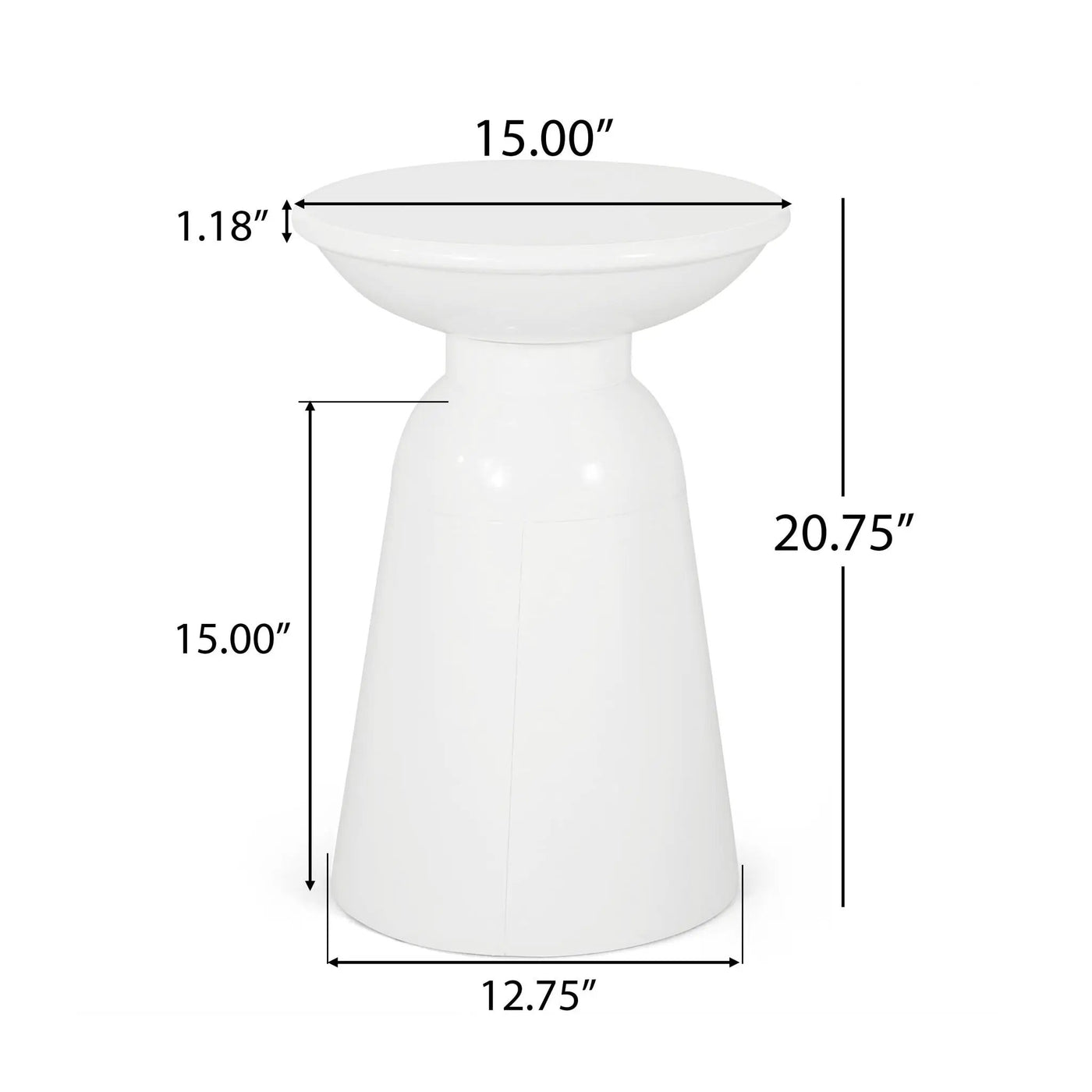 Outdoor Modern Metal End Large Table by HouseOfZazla