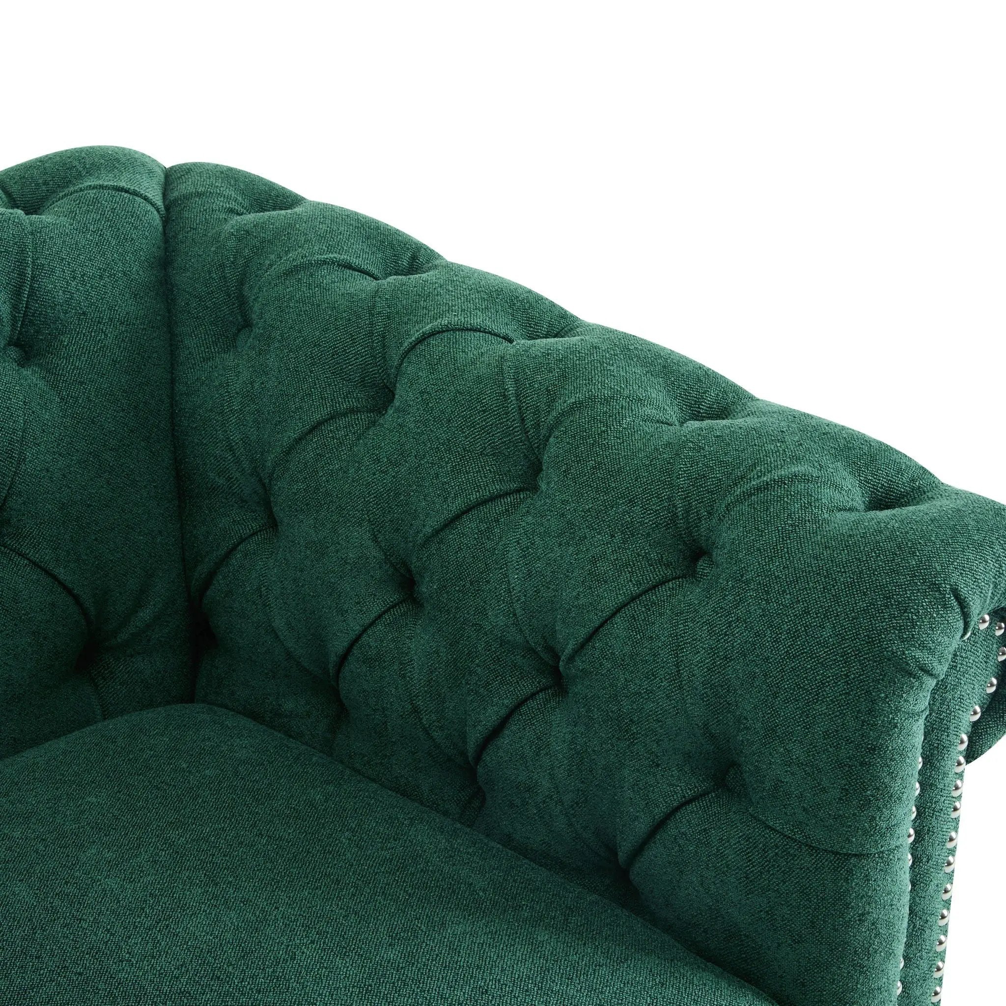 Chesterfield Style Swivel Club Chair With Button Tufted by HouseOfZazla