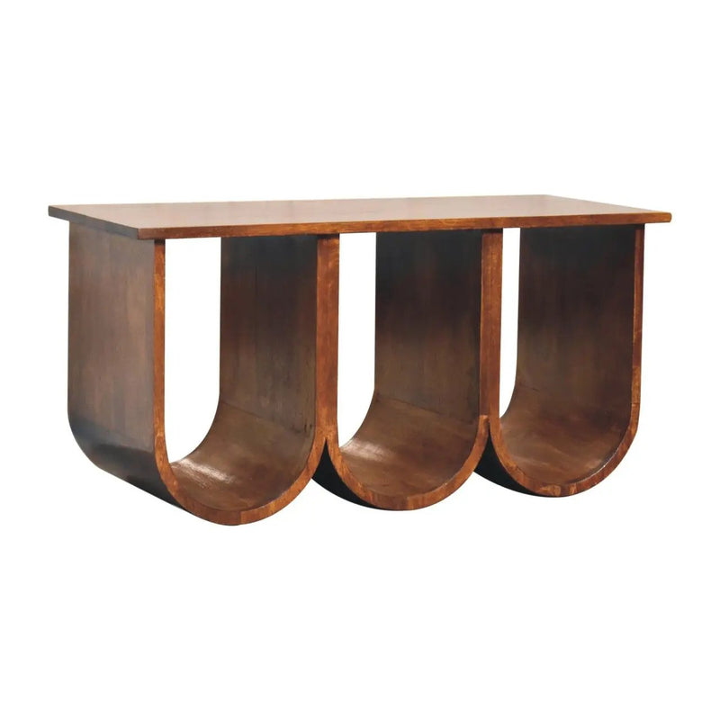 Triple Open Style Coffee Table - Beige / Brown by HouseOfZazla
