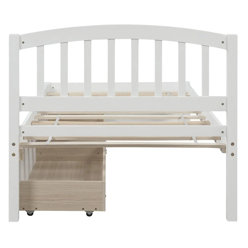 Platform Storage Bed Wood Bed Frame With Two Drawers And Headboard by Unique Piece Furniture