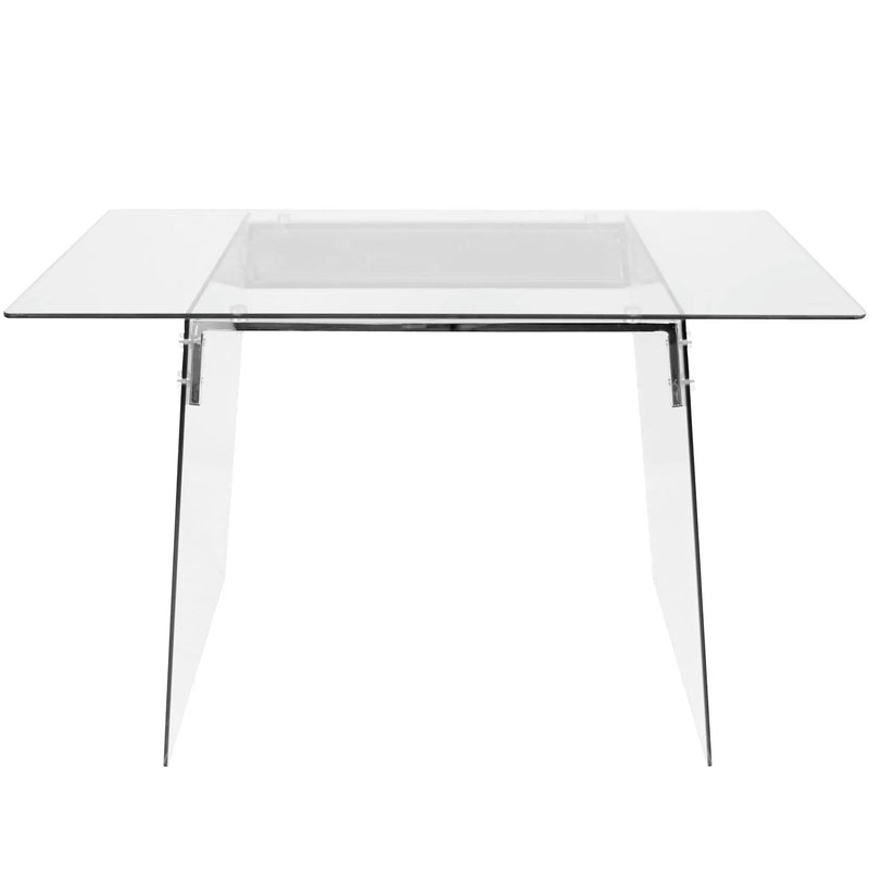 Glacier - Contemporary Desk - Clear / Chrome by HouseOfZazla