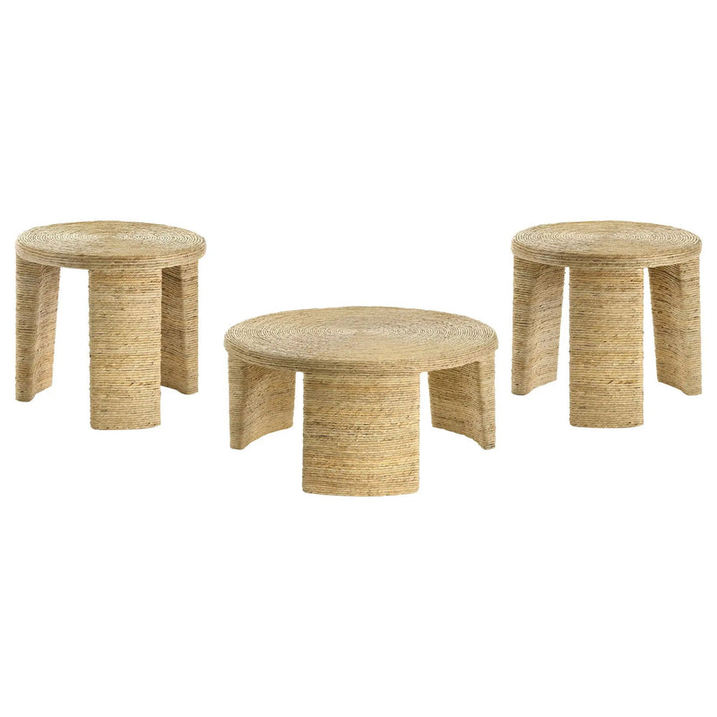 Artina 3-piece Rattan Coffee and End Table Set Natural by Unique Piece Furniture