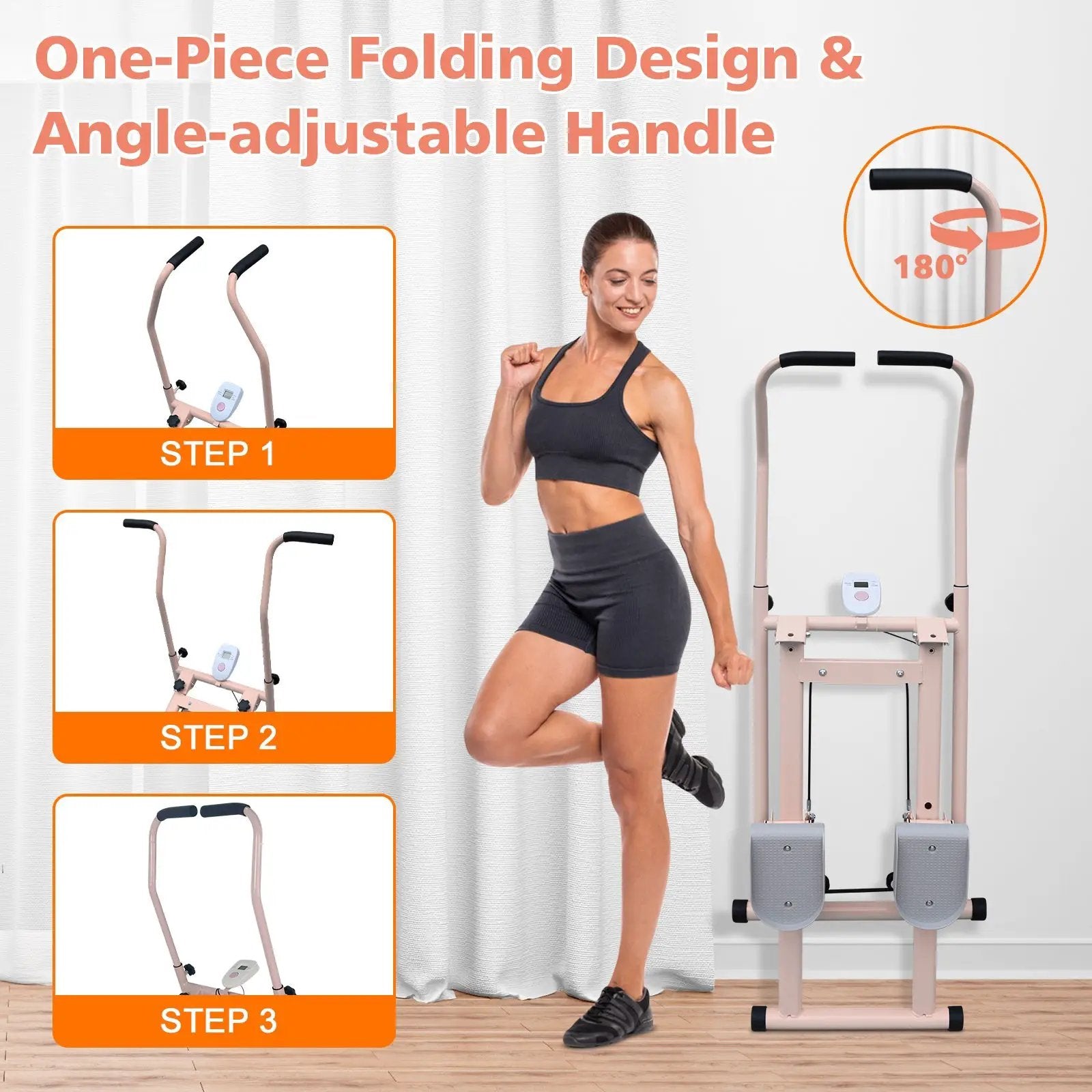 Stair Stepper Folding Vertical Cardio Exercise Climber by HouseOfZazla