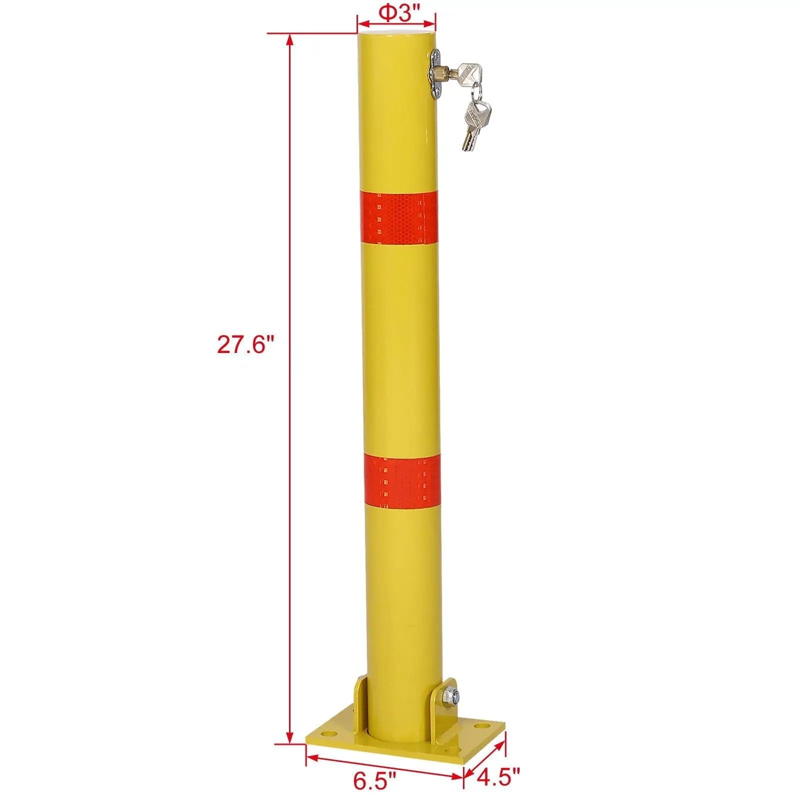 Parking Bollard Pole Barrier With Lock for Car Parking Protection by HouseOfZazla
