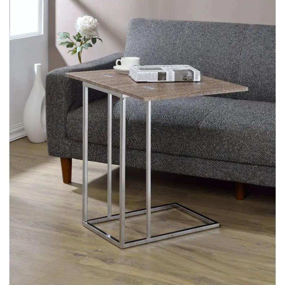 Danson - Accent Table - Weathered Oak & Chrome by Unique Piece Furniture
