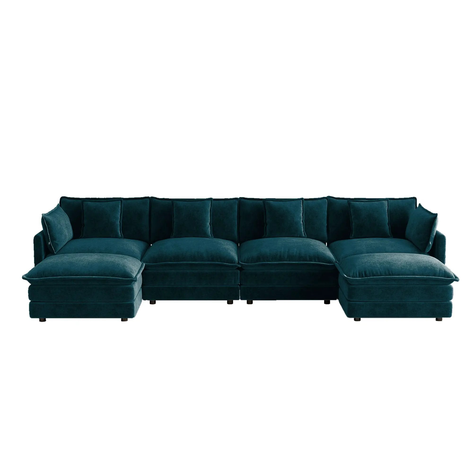 Oversized U Shape Sofa with Ottomans by HouseOfZazla
