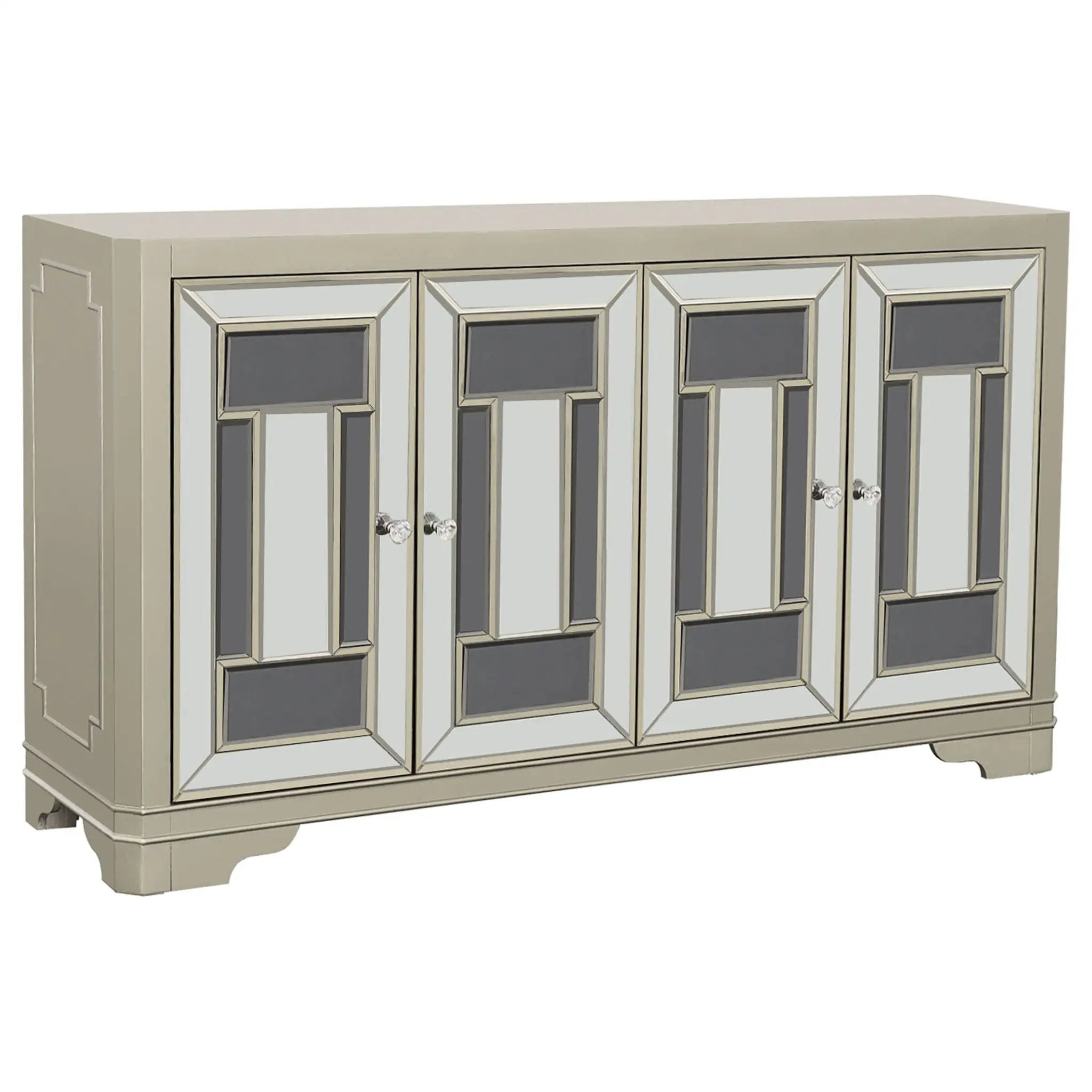 Adriane - 4 Door Accent Cabinet - Champagne by HouseOfZazla