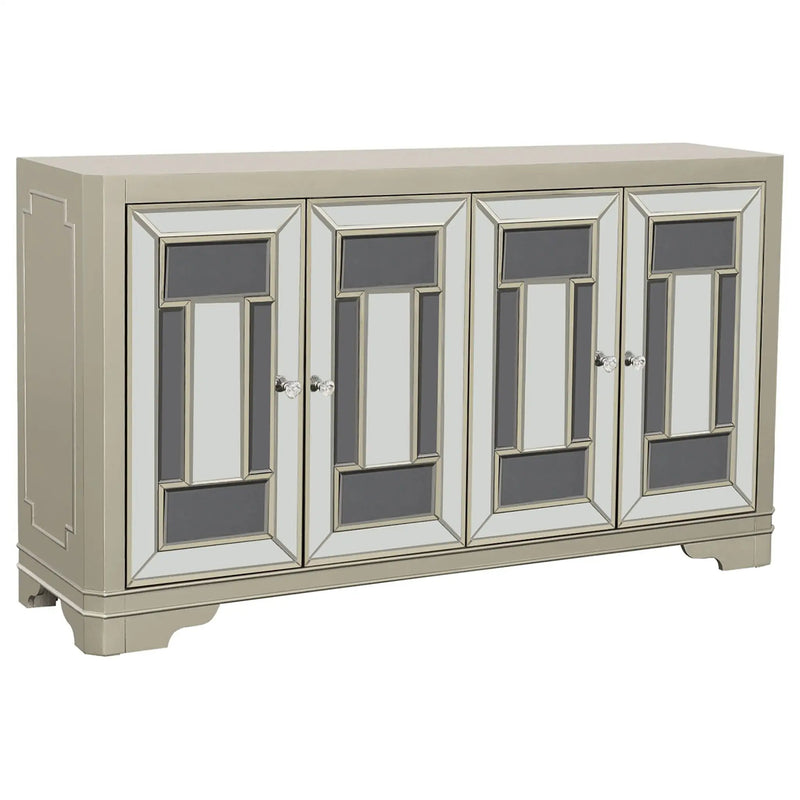 Adriane - 4 Door Accent Cabinet - Champagne by HouseOfZazla