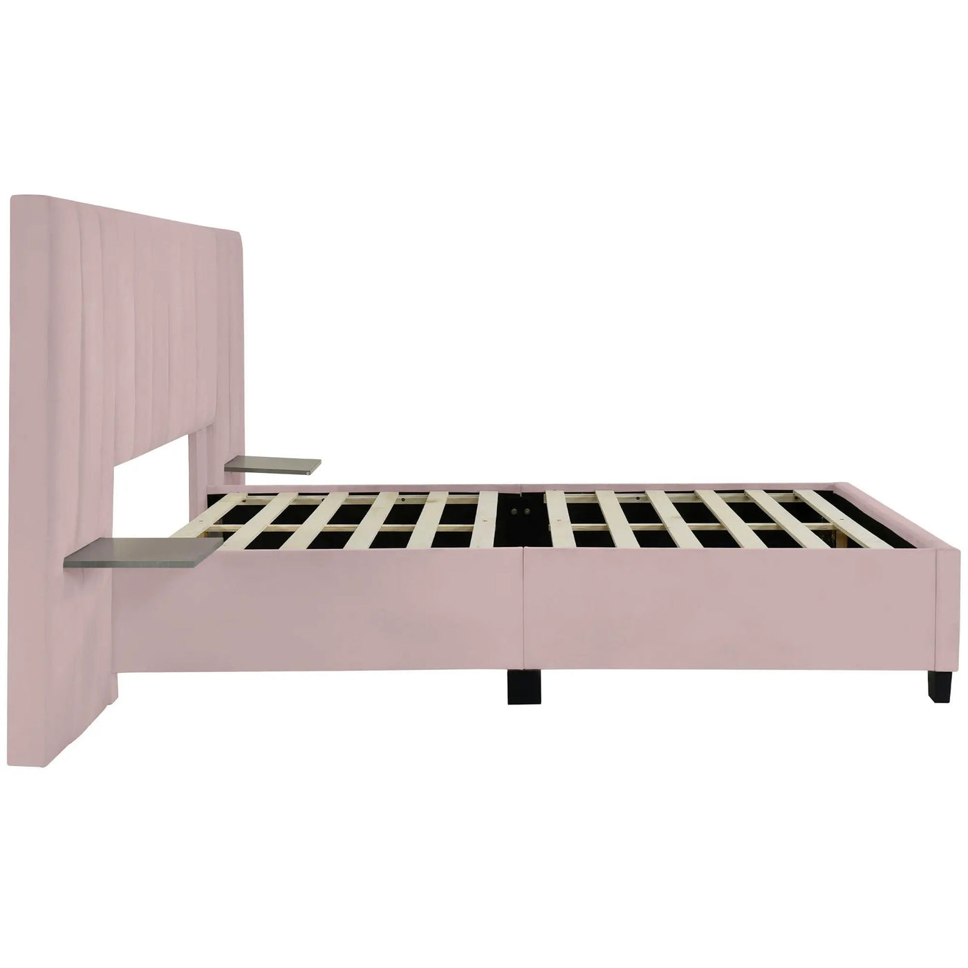 Upholstered Platform Bed With Big Headboard by HouseOfZazla