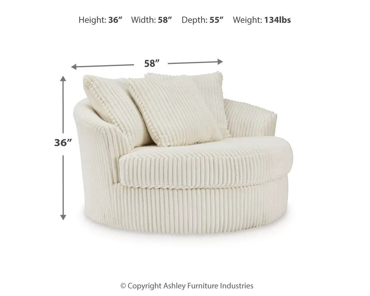 Lindyn - Oversized Swivel Accent Chair by Unique Piece Furniture