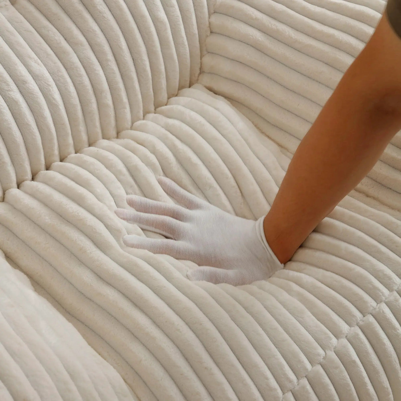 Giant Bean Bag Chair With Armrests And Footstool by HouseOfZazla