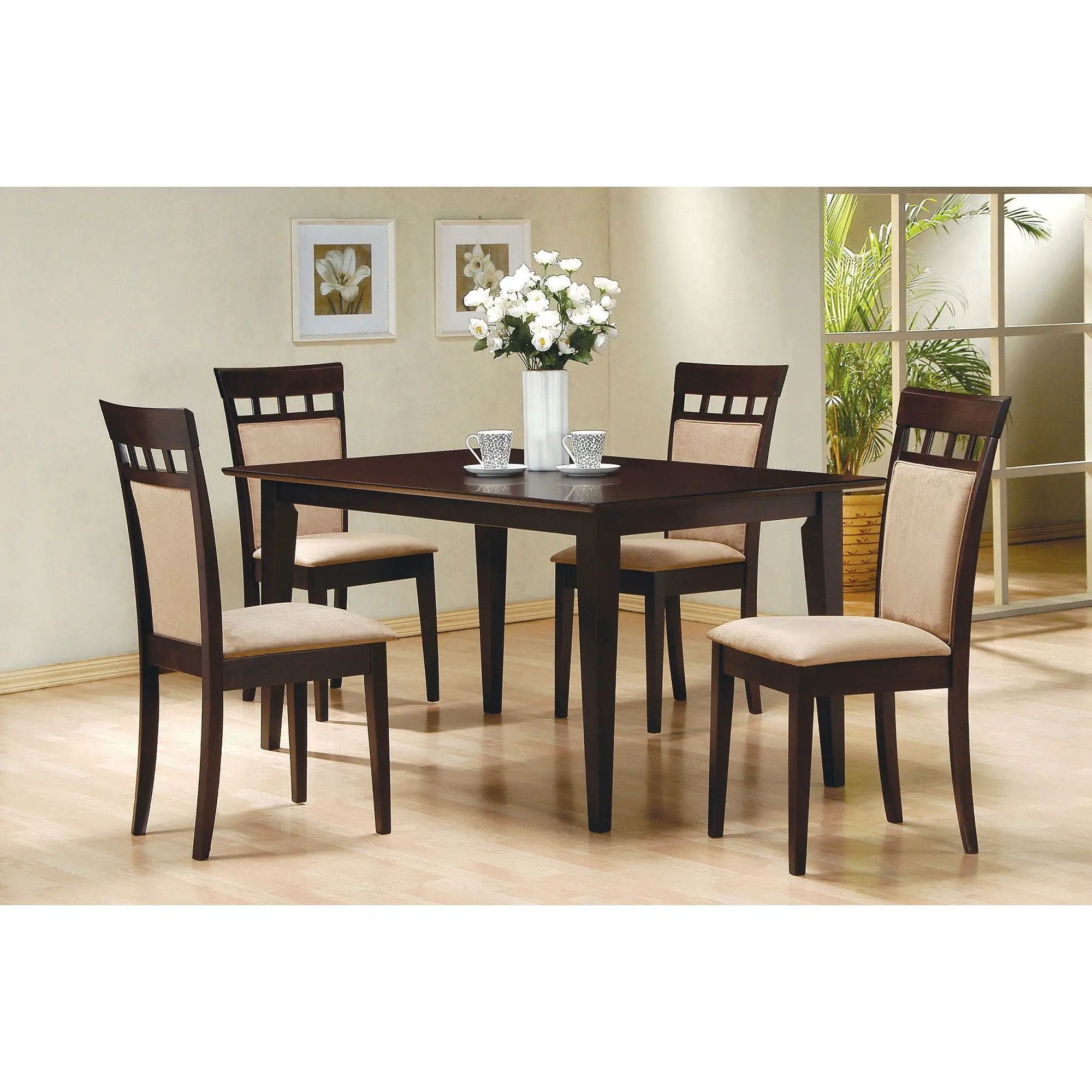 Henin - Rectangle Dining Table - Cappuccino by HouseOfZazla