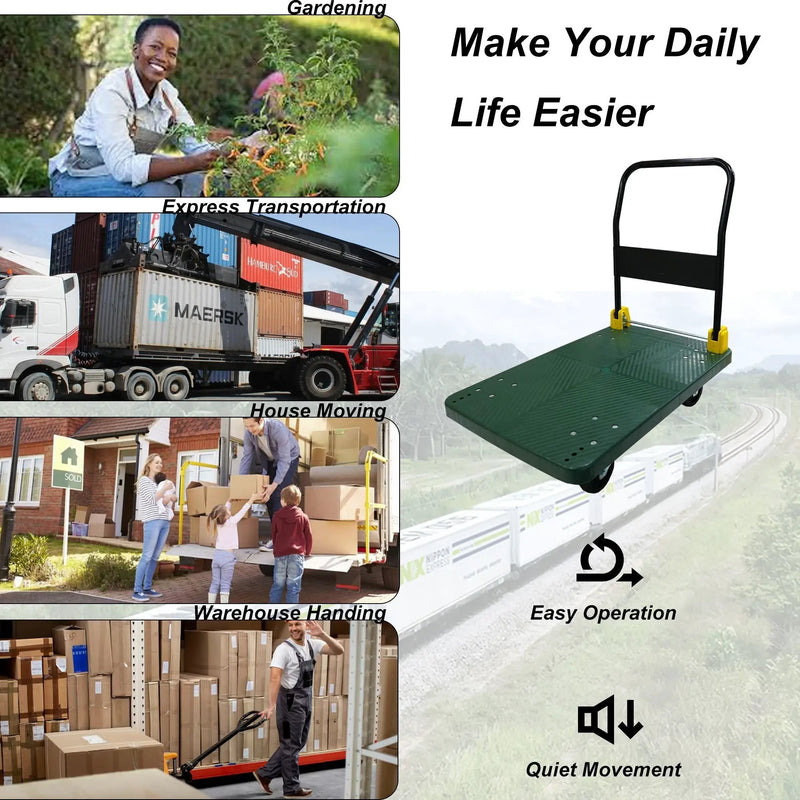 Foldable Platform Push Hand Truck Cart by HouseOfZazla