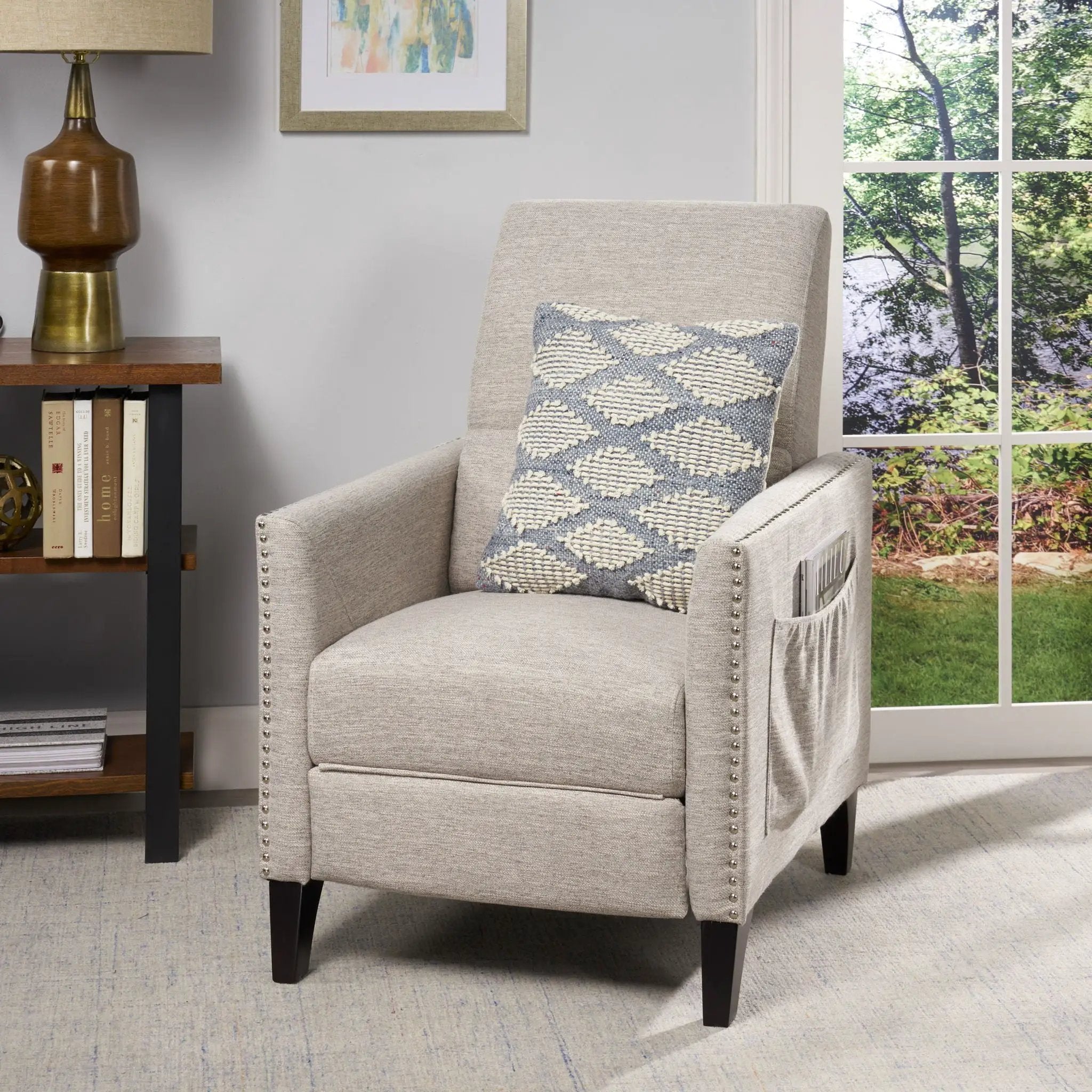 Kiersten - Contemporary Fabric Pushback Recliner by Unique Piece Furniture