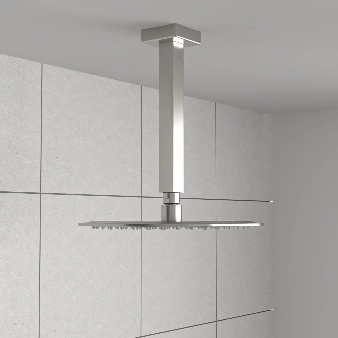 Premium 8" Ceiling Mounted Shower Arm With Flange by HouseOfZazla