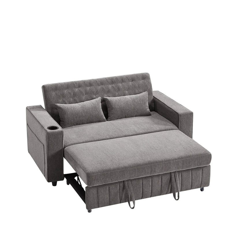 Pull-Out Sofa Bed Convertible Couch With Adjustable Backrest For Living Room by HouseOfZazla